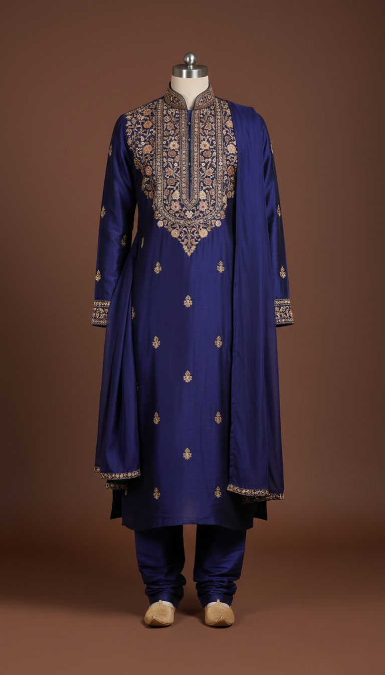 Regal indigo designer kurta set